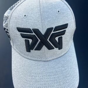 PXG Light Gray Fitted Cap with Black Logo